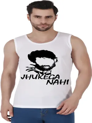 printed vest pushpa jhukega